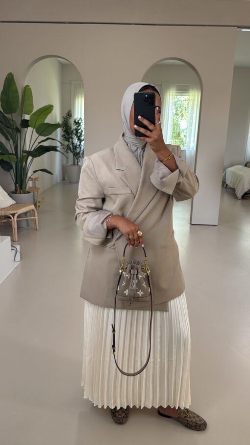 BLAZER MET SPLIT TAUPE