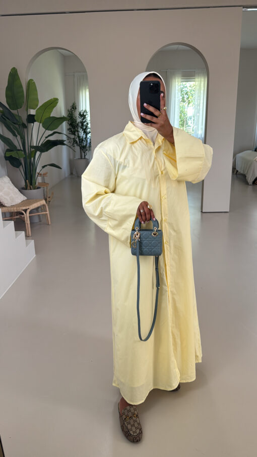 COTTON BLOUSEDRESS YELLOW