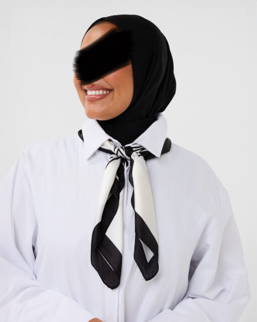 SATIN SILK SCARF WHITE