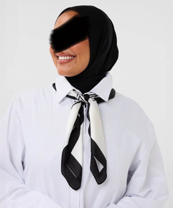 SATIN SILK SCARF WHITE
