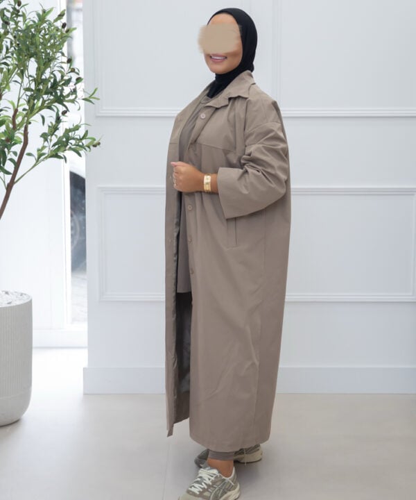 Alternative view of OVERSIZED COAT TAUPE