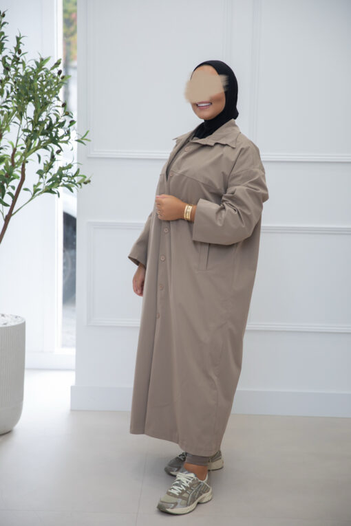 OVERSIZED COAT TAUPE - Afbeelding 3