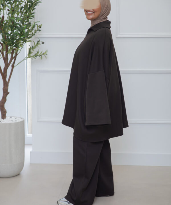 Alternative view of COMFY SET ZIPPER DARKBROWN