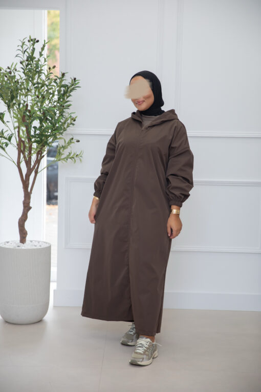 COAT MET CAPUCHON BROWN - Afbeelding 2