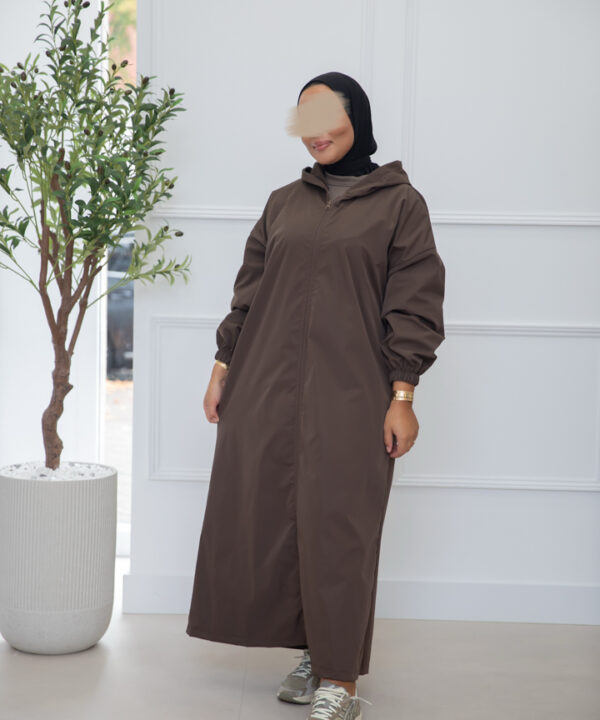 Alternative view of COAT MET CAPUCHON BROWN