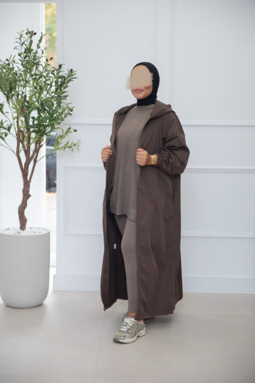 COAT MET CAPUCHON BROWN - Afbeelding 3