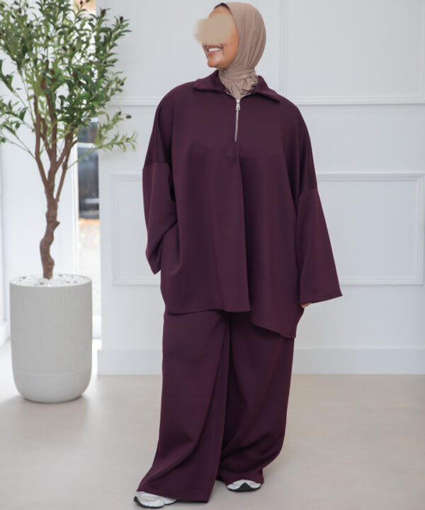 COMFY SET ZIPPER PURPLE