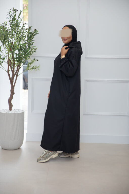 COAT MET CAPUCHON BLACK - Afbeelding 2