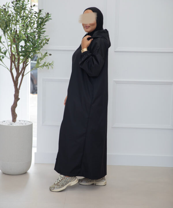 Alternative view of COAT MET CAPUCHON BLACK
