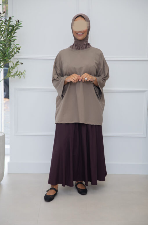 OVERSIZED T-SHIRT TAUPE