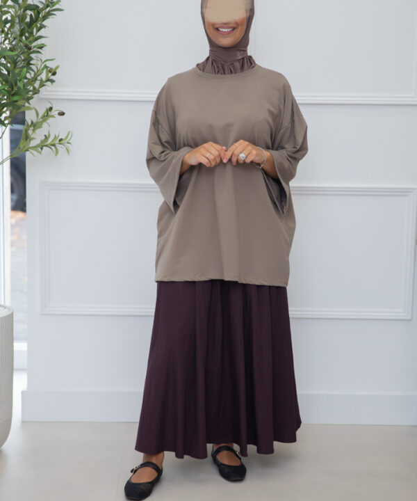 OVERSIZED T-SHIRT TAUPE