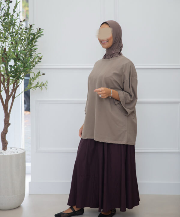 Alternative view of OVERSIZED T-SHIRT TAUPE
