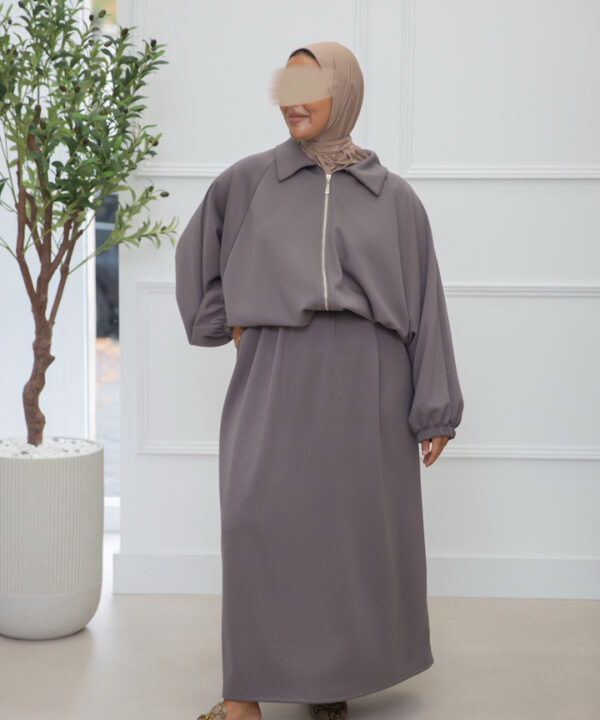 Alternative view of SKIRT SET ZIPPER TAUPE