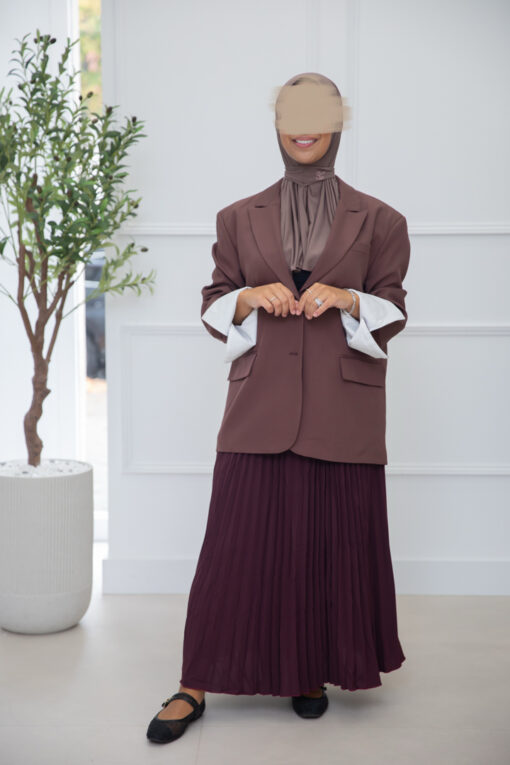 OVERSIZED BLAZER PURPLE BURGUNDY