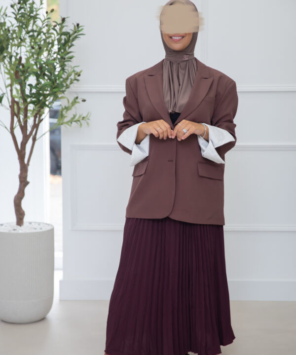 OVERSIZED BLAZER PURPLE BURGUNDY