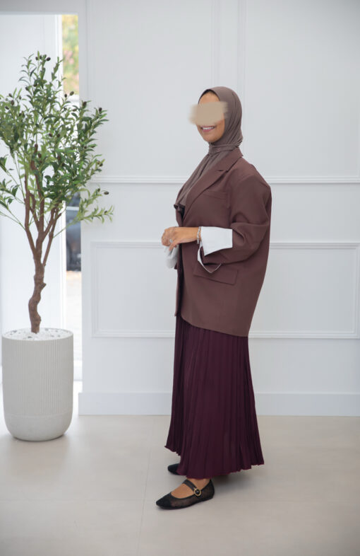 OVERSIZED BLAZER PURPLE BURGUNDY - Afbeelding 2
