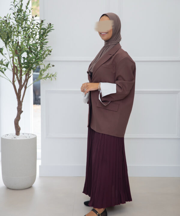 Alternative view of OVERSIZED BLAZER PURPLE BURGUNDY