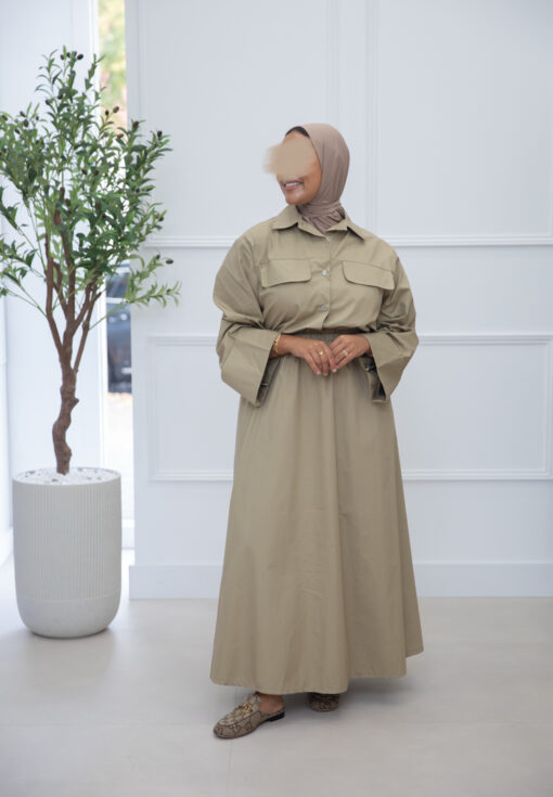 COTTON SKIRT SET TAUPE - Afbeelding 2