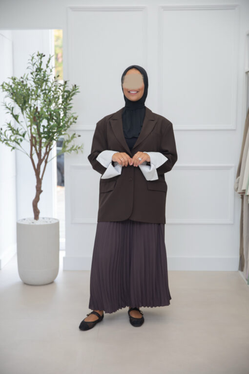 OVERSIZED BLAZER DARKBROWN