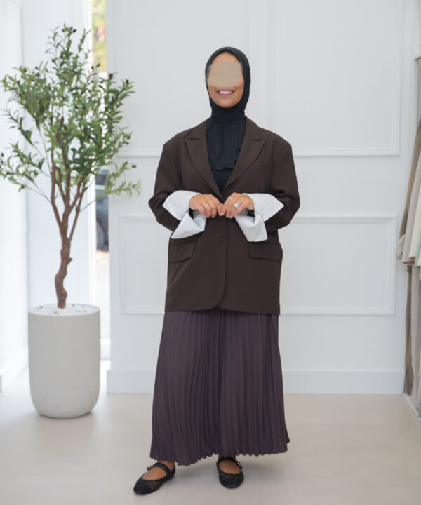 OVERSIZED BLAZER DARKBROWN