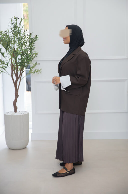 OVERSIZED BLAZER DARKBROWN - Afbeelding 3