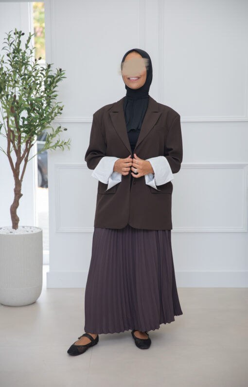 OVERSIZED BLAZER DARKBROWN - Afbeelding 2