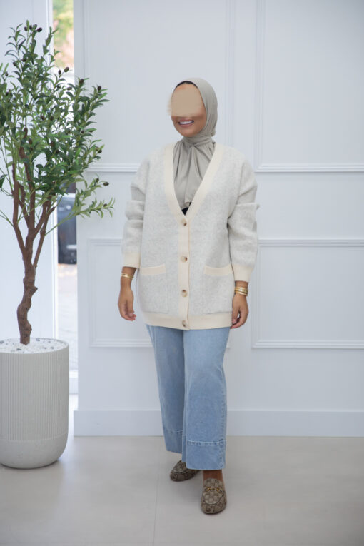 BEIGE VEST MET KNOPEN - Afbeelding 2