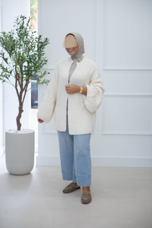 OVERSIZED VEST CREAM