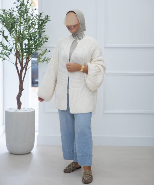 OVERSIZED VEST CREAM