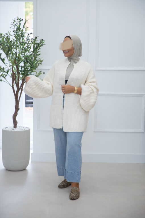 OVERSIZED VEST CREAM - Afbeelding 2