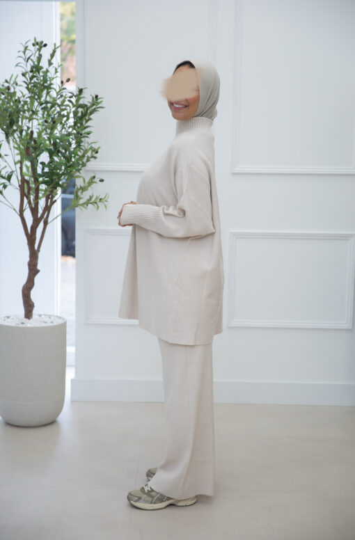 KNITTED SET BEIGE - Afbeelding 2