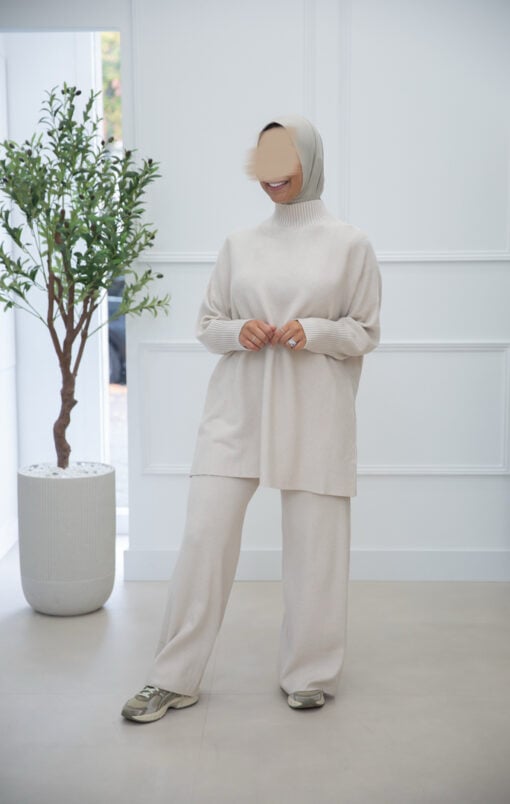 KNITTED SET BEIGE - Afbeelding 3