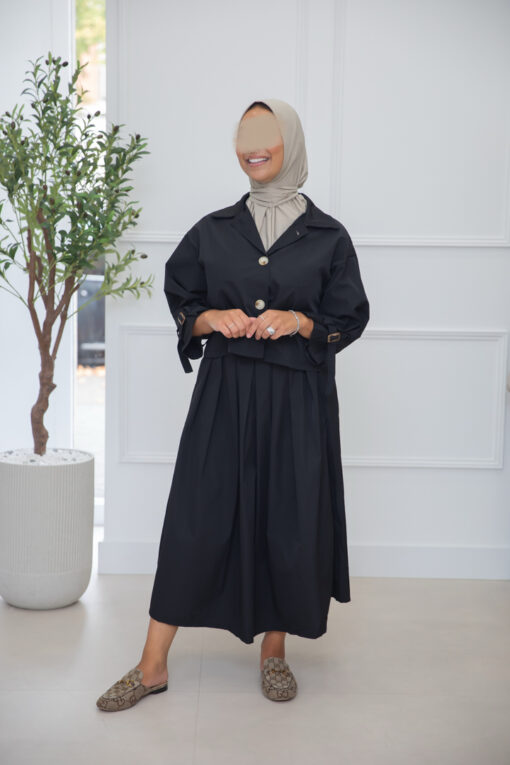 TRENCHCOAT SET BLACK