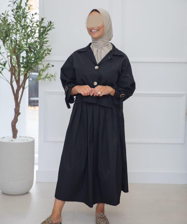TRENCHCOAT SET BLACK