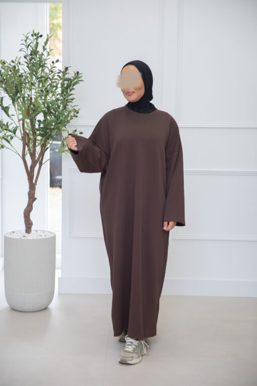 SWEATER DRESS DARKBROWN - Afbeelding 3