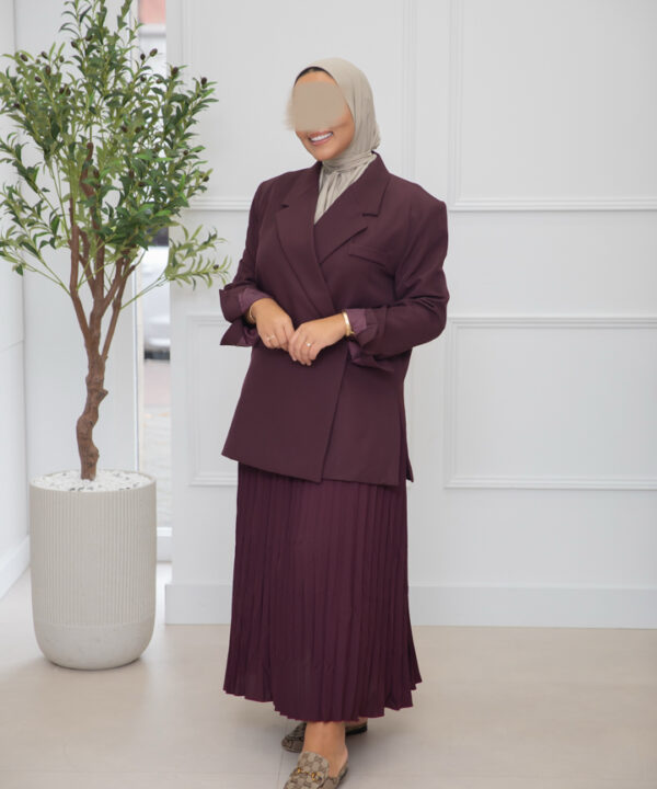 BLAZER MET SPLIT PURPLEBURGUNDY