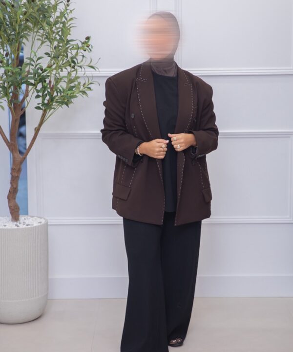 ZARA BLAZER DARKBROWN