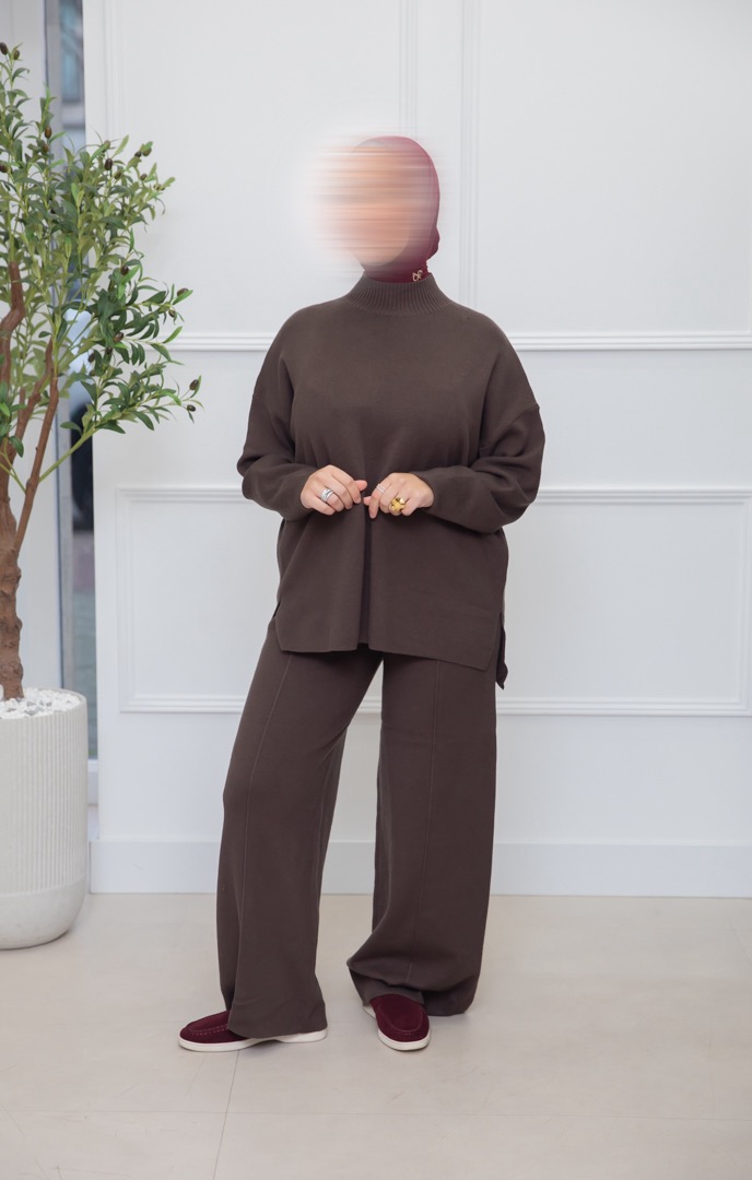 WOLLEN SET DARKBROWN