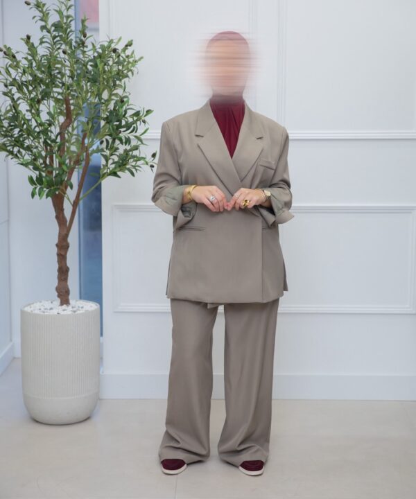 BLAZER MET SPLIT TAUPE