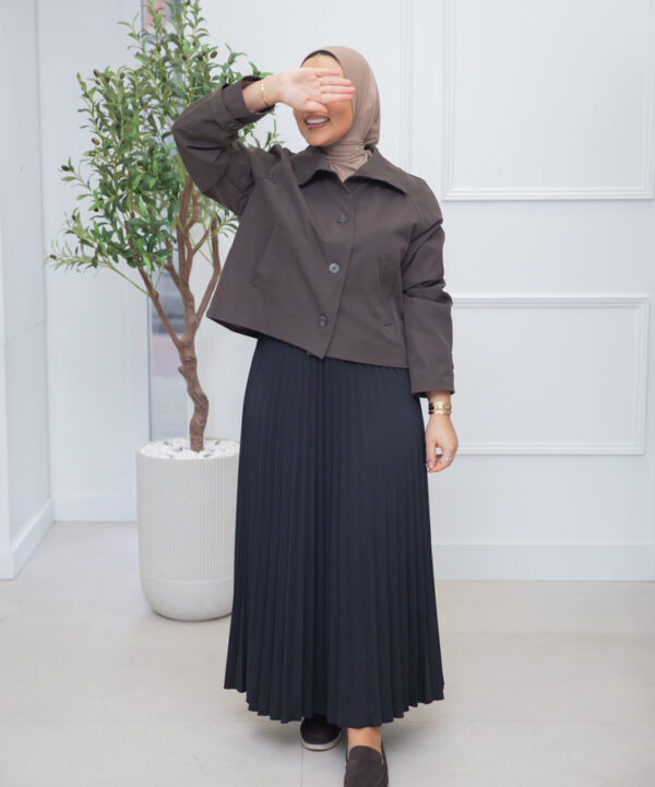 Alternative view of TRENCHCOAT DARKBROWN