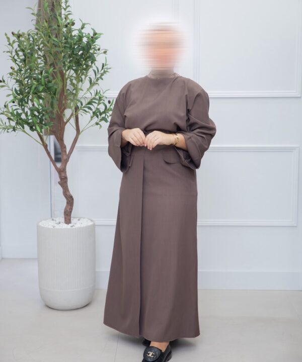 ROKSET MET ZAKKEN DARKBROWN