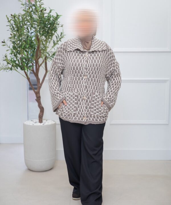 Alternative view of WOLLEN VEST TAUPE