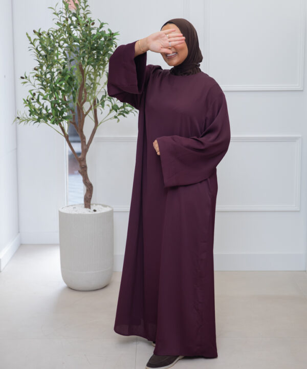 Alternative view of OVERSIZED ABAYA PLUM