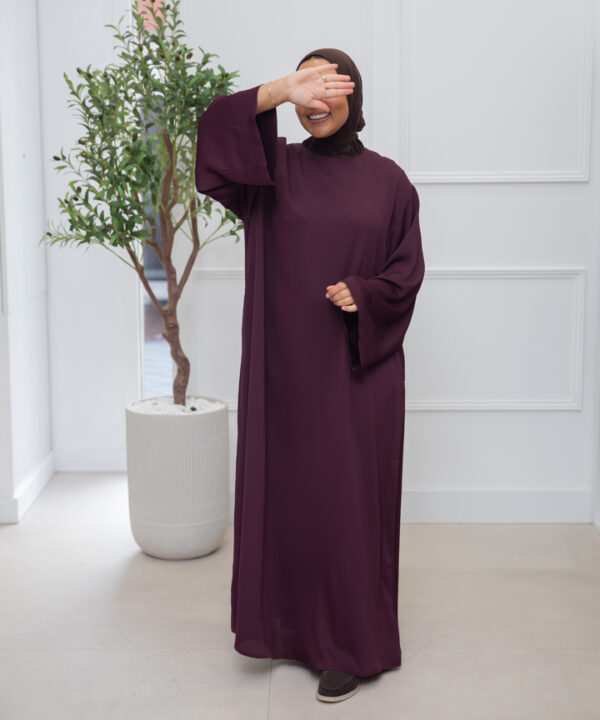 OVERSIZED ABAYA PLUM