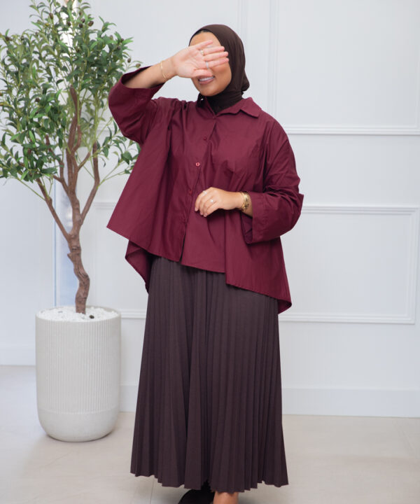 COTTON BLOUSE BORDEAUX