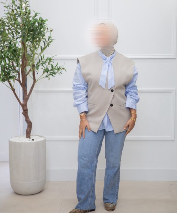 Alternative view of GILET TAUPE