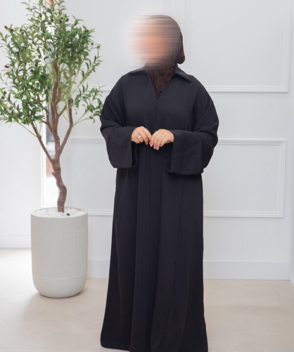 Alternative view of ABAYA MET KRAAG BLACK