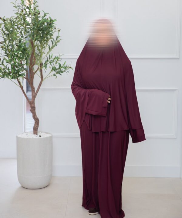 PREMIUM JERSEY DRESS GHIMAAR BORDEAUX