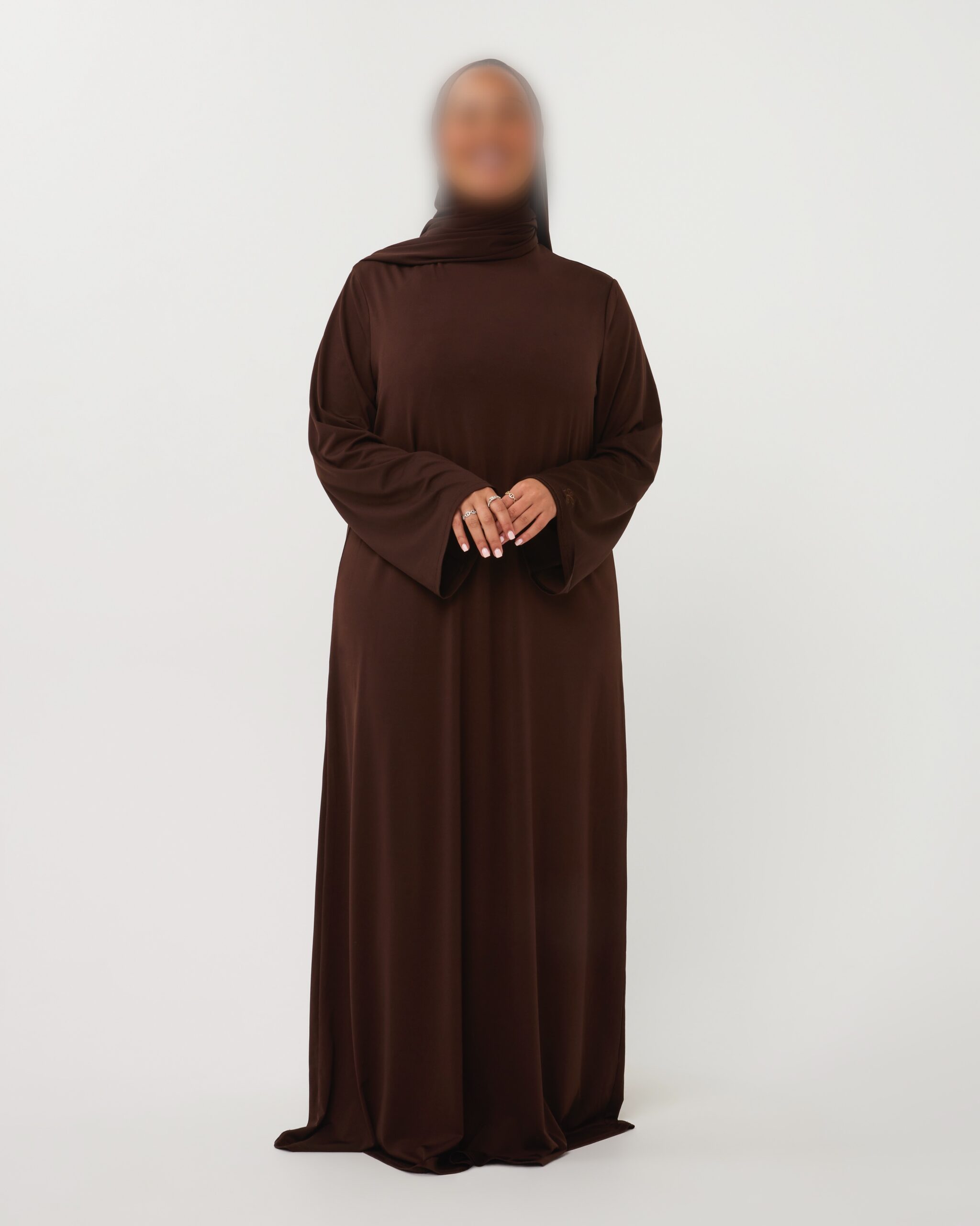 PREMIUM JERSEY ABAYA GHIMAAR SET BROWN SHORT - Afbeelding 7