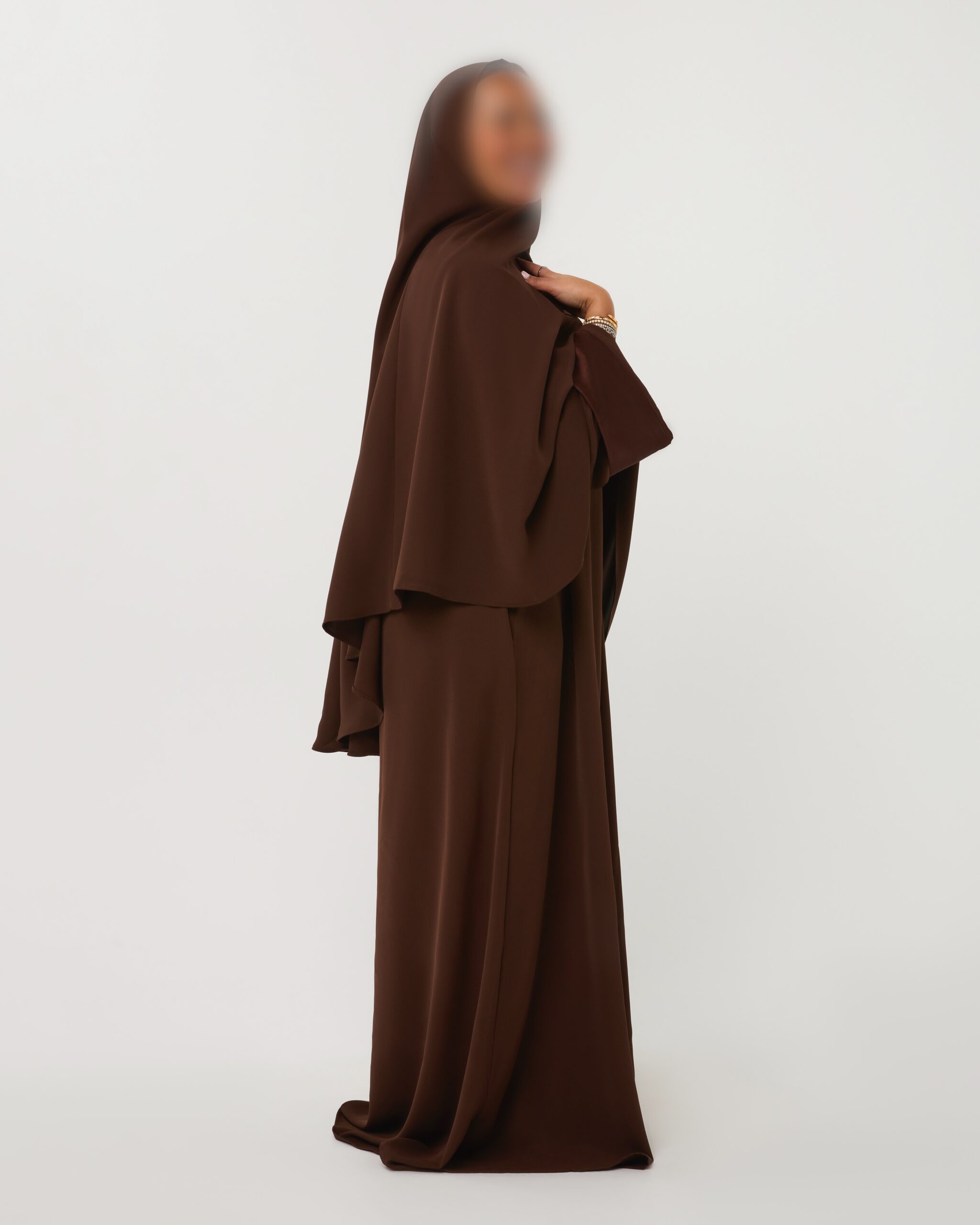 LIGHTWEIGHT ABAYA GHIMAARSET BROWN - Afbeelding 4